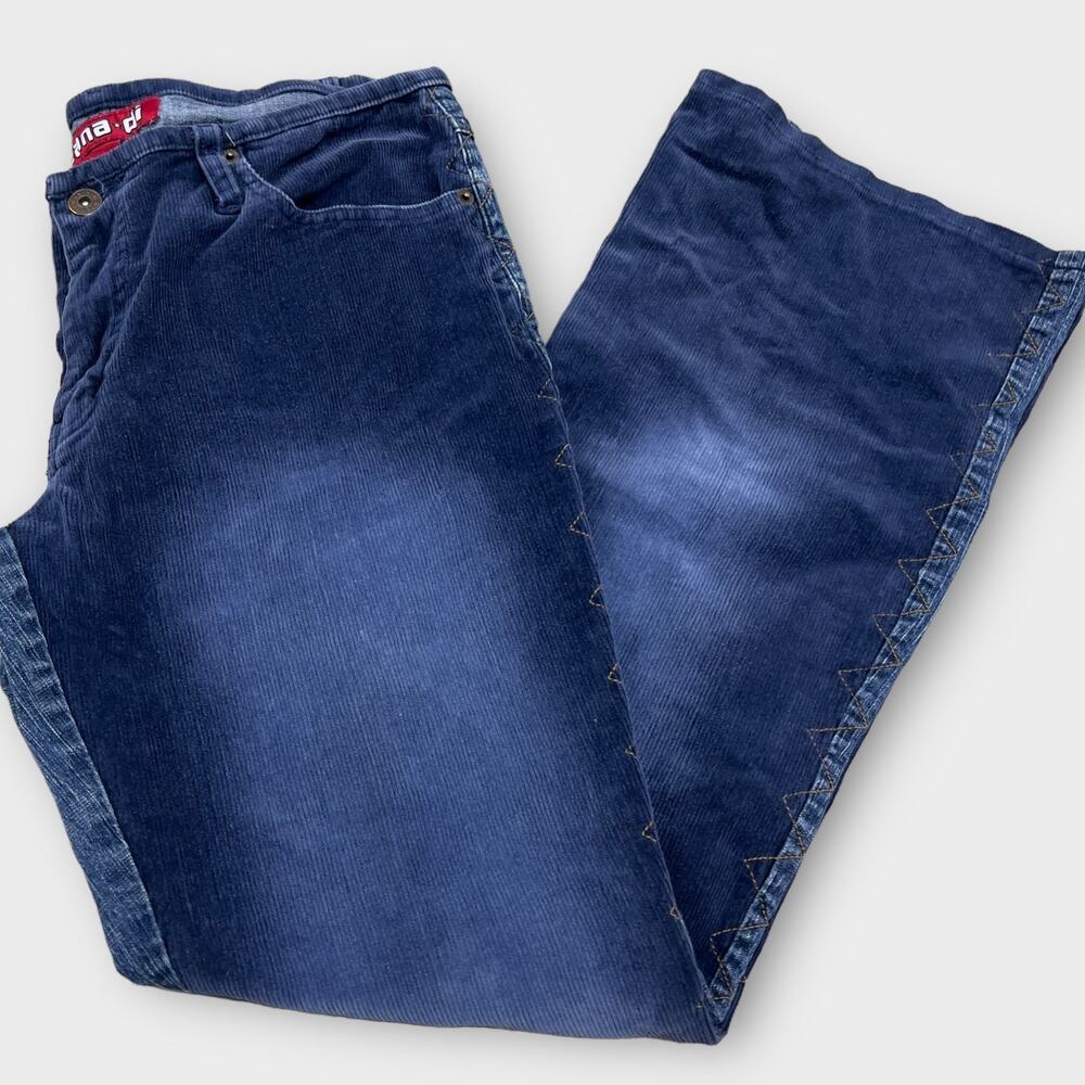 Vintage Zana Di Mid Rise Half Corduroy and half denim Bootcut Jeans Size 11
